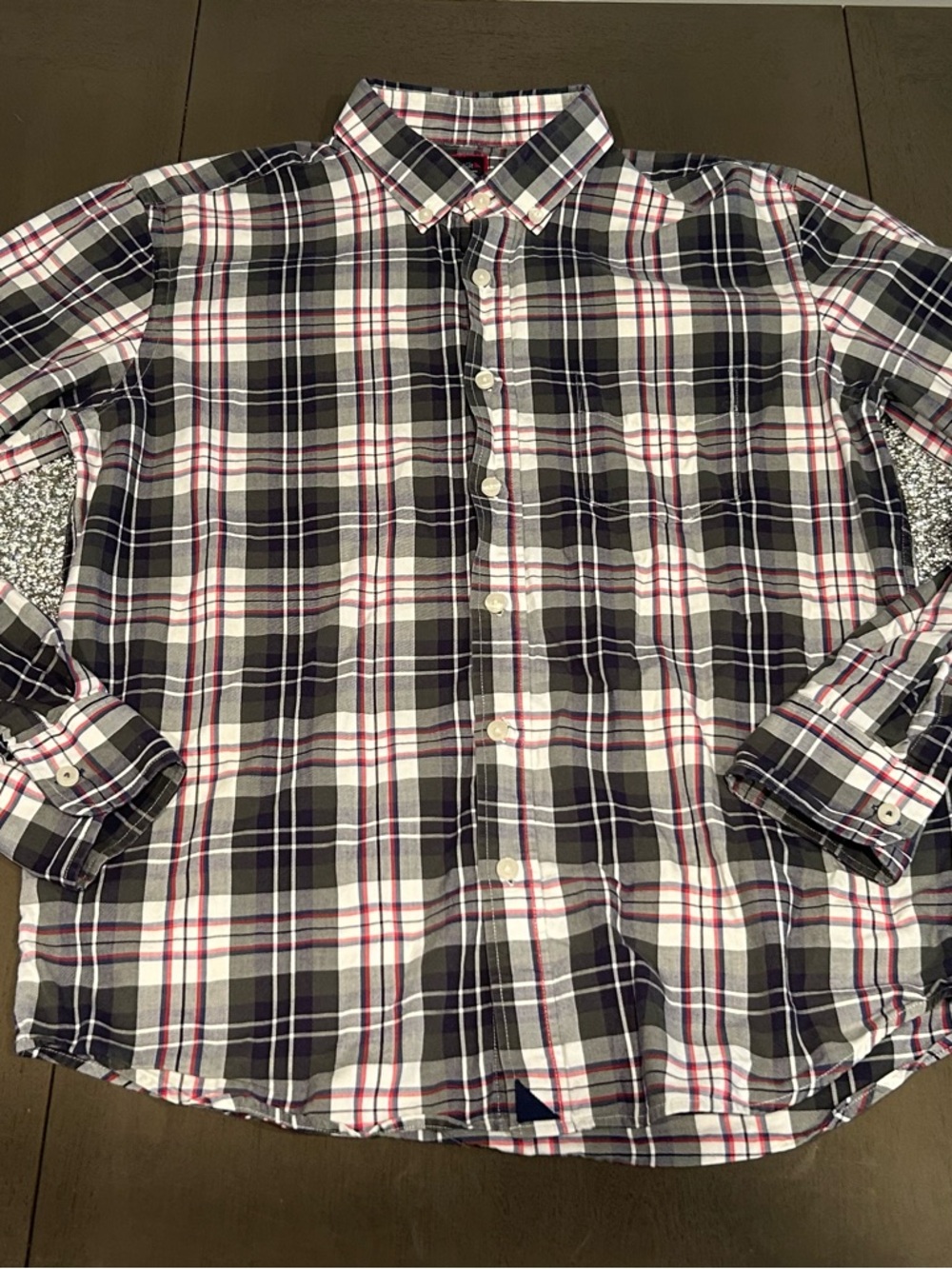 UNTUCKit Men's Plaid Button-Down Shirt in Black, White, and Red